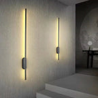 AerisLume Slim Contemporary LED Wall Lamp in Black or Gold