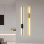 AerisLume Slim Contemporary LED Wall Lamp in Black or Gold