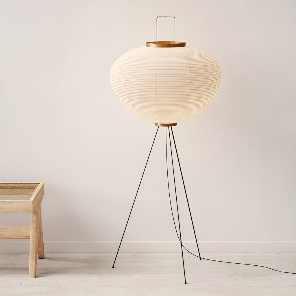Ardenia | Handcrafted Rice Paper Floor Lamp, Minimalist Design With Warm Ambient Light For Living Rooms And Bedrooms